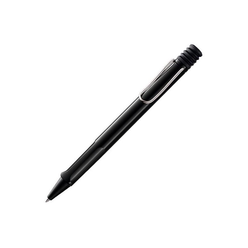 LAMY BOLÍGRAFO SAFARI BLACK 219M PUNTA MEDIA TINTA AZUL RECARGABLE COLOR NEGRO EN ESTUCHE