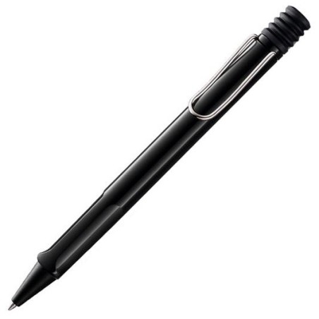 LAMY BOLÍGRAFO SAFARI BLACK 219M PUNTA MEDIA TINTA AZUL RECARGABLE COLOR NEGRO EN ESTUCHE