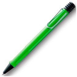 LAMY BOLÍGRAFO SAFARI GREEN 213M PUNTA MEDIA TINTA AZUL RECARGABLE COLOR VERDE EN ESTUCHE