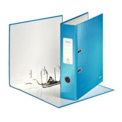 LEITZ ARCHIVADOR PALANCA WOW 180º A4 LOMO ANCHO RADO CARTÓN FORRADO PLASTIFICADO AZUL