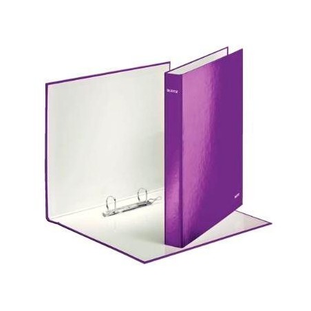 LEITZ CARPETA WOW ANILLAS MIXTAS 2X25 MM A4+ CARTÓN FORRADO PLASTIFICADO PÚRPURA