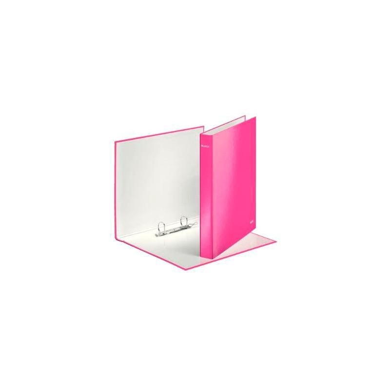 LEITZ CARPETA WOW ANILLAS MIXTAS 2X25 MM A4+ CARTÓN FORRADO PLASTIFICADO FUCSIA