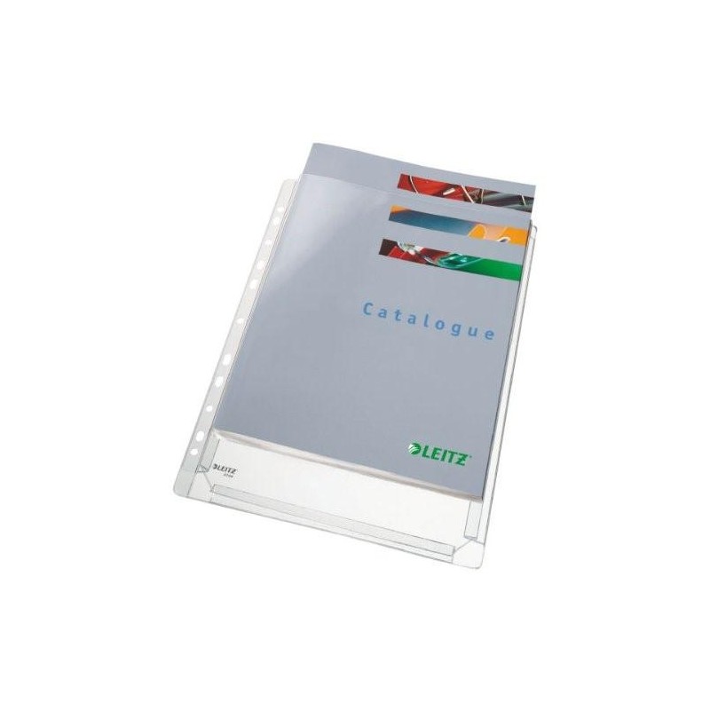 LEITZ FUNDAS MULTITALADRO FUELLE A4 PVC 5 BOLSAS