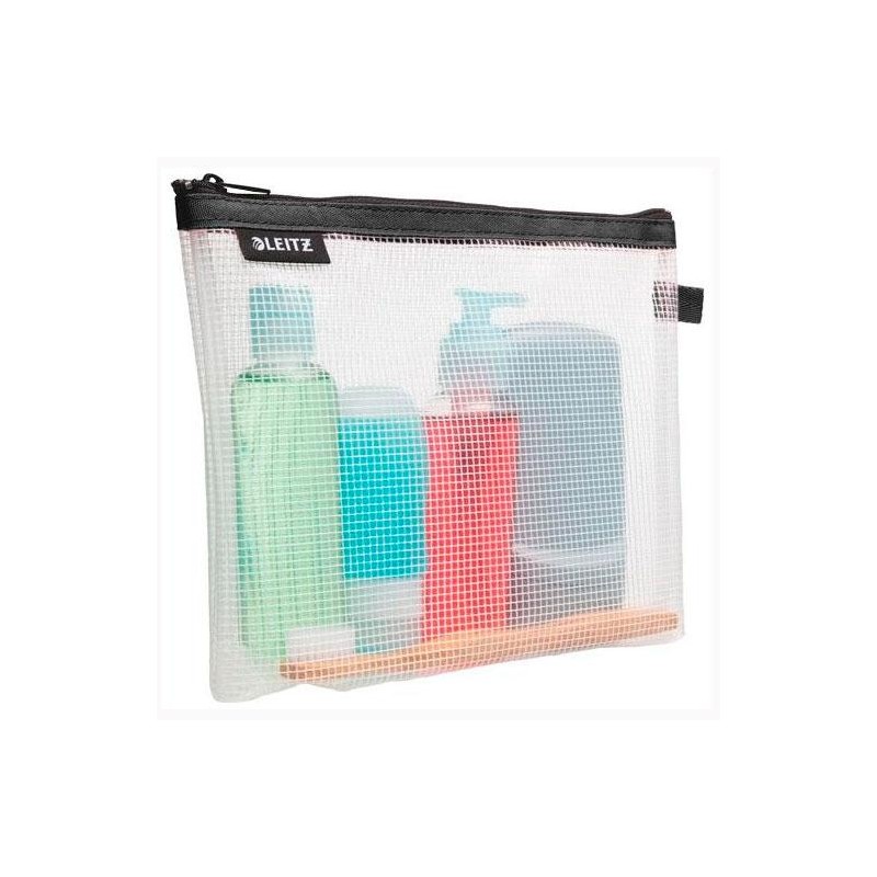 LEITZ BOLSITA WOW MULTIUSOS LAVABLE CREMALLERA 17X24 CM FONDO EXTENSIBLE NEGRO
