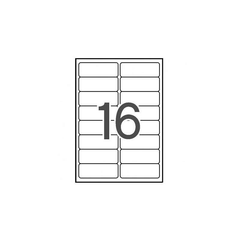 APLI ETIQUETAS ADHESIVAS 99,1X34MM INKJET/LÁSER C/ROMOS 16 X 100H BLANCO