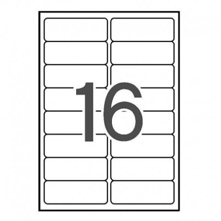 APLI ETIQUETAS ADHESIVAS 99,1X34MM INKJET/LÁSER C/ROMOS 16 X 100H BLANCO