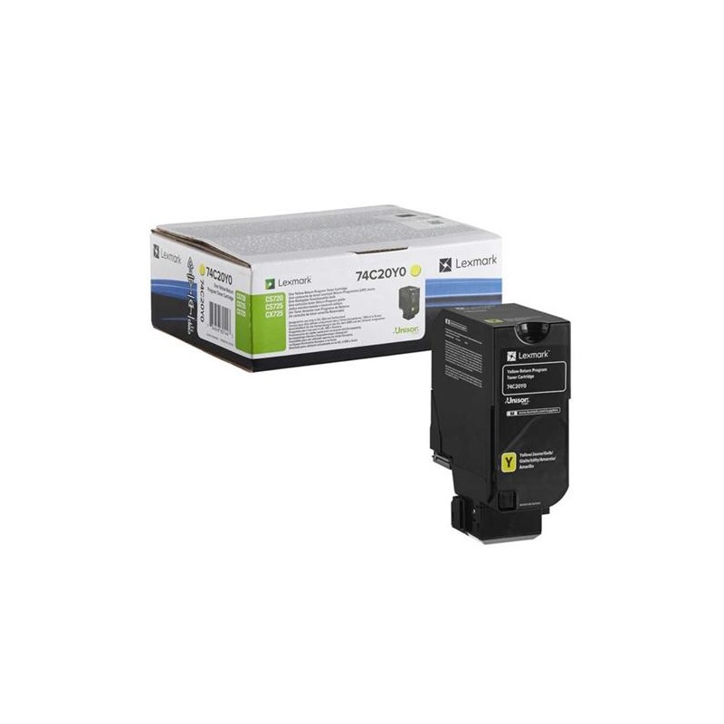 LEXMARK TONER AMARILLO CS720, CS725, CX725 RETORNABLE