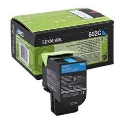 LEXMARK 802C TONER RETORNABLE CIAN (1K)
