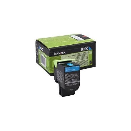 LEXMARK 802C TONER RETORNABLE CIAN (1K)