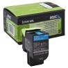 LEXMARK 802C TONER RETORNABLE CIAN (1K)