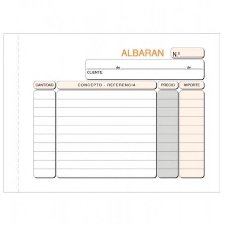 LOAN TALONARIO ALBARANES OCTAVO APAISADO DUPLICADO AUTOCOPIA