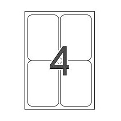 APLI ETIQUETAS ADHESIVAS 99,1X139MM INKJET/LÁSER C/ROMOS 4 X 100H BLANCO