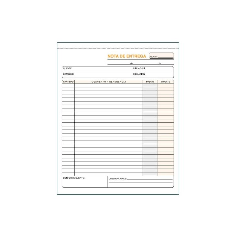 LOAN TALONARIO ENTREGAS HOLANDESA 21X26CM DUPLICADO AUTOCOPIA