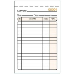 LOAN TALONARIO CAMAREROS ESPECIAL BOLSILLO DUPLICADO AUTOCOPIA