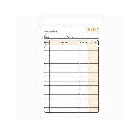 LOAN TALONARIO CAMAREROS ESPECIAL BOLSILLO ORIGINAL SOLO NUMERADO