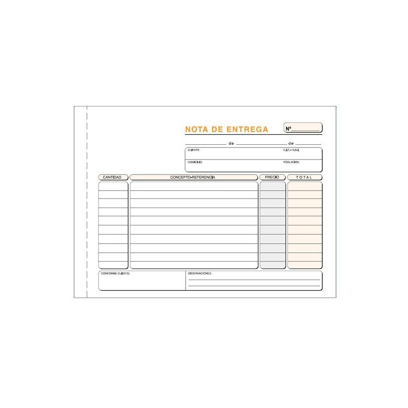 LOAN TALONARIO ENTREGAS CUARTO APAISADO TRIPLICADO AUTOCOPIA