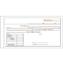 LOAN TALONARIO RECIBO ALQUILER IVA TERCIO DE FOLIO DUPLICADO AUTOCOPIA