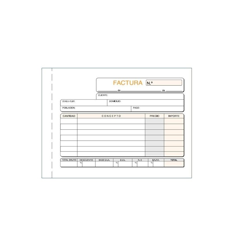 LOAN TALONARIO FACTURAS OCTAVO APAISADO DUPLICADO AUTOCOPIA