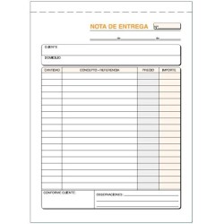 LOAN TALONARIO ENTREGAS CUARTO NATURAL DUPLICADO AUTOCOPIA