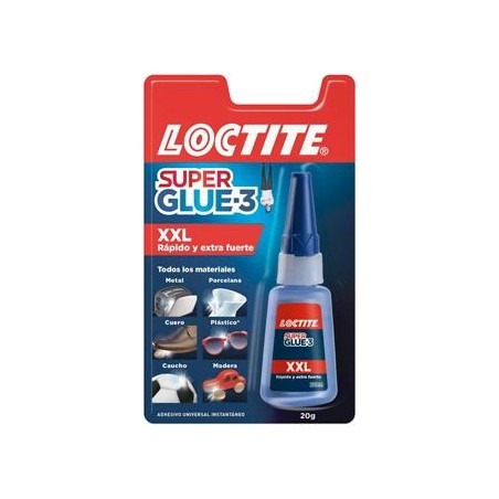 LOCTITE SUPER GLUE-3 ADHESIVO INSTANTÁNEO XXL 20GR