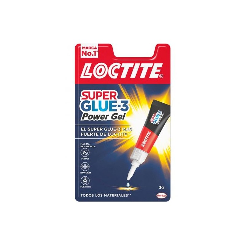 LOCTITE SUPER GLUE-3 ADHESIVO INSTANTÁNEO POWER GEL 3GR TRANSPARENTE