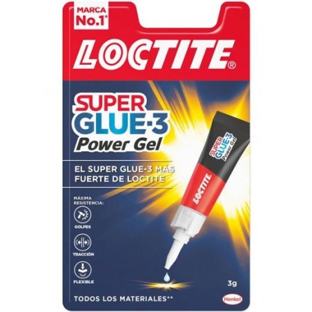 LOCTITE SUPER GLUE-3 ADHESIVO INSTANTÁNEO POWER GEL 3GR TRANSPARENTE