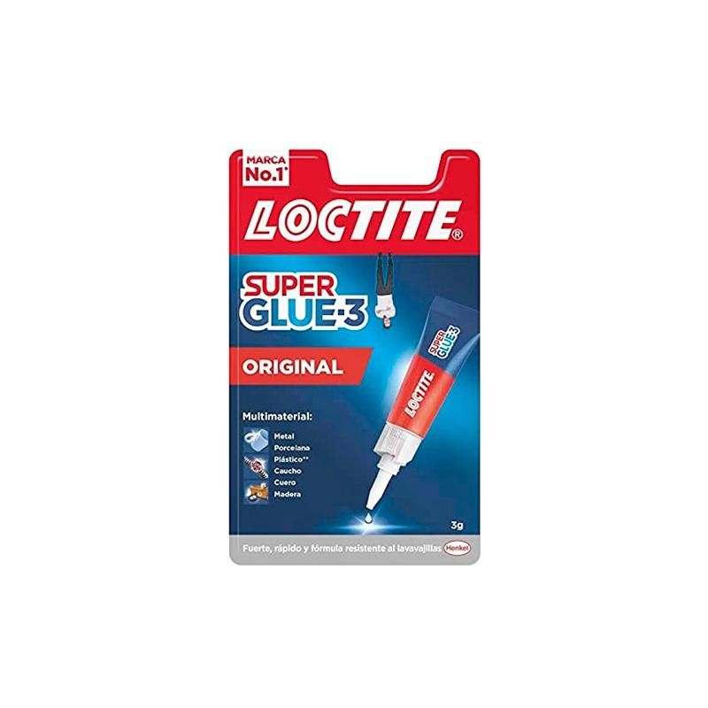 LOCTITE SUPER GLUE-3 ADHESIVO INSTANTÁNEO ORIGINAL 3GR