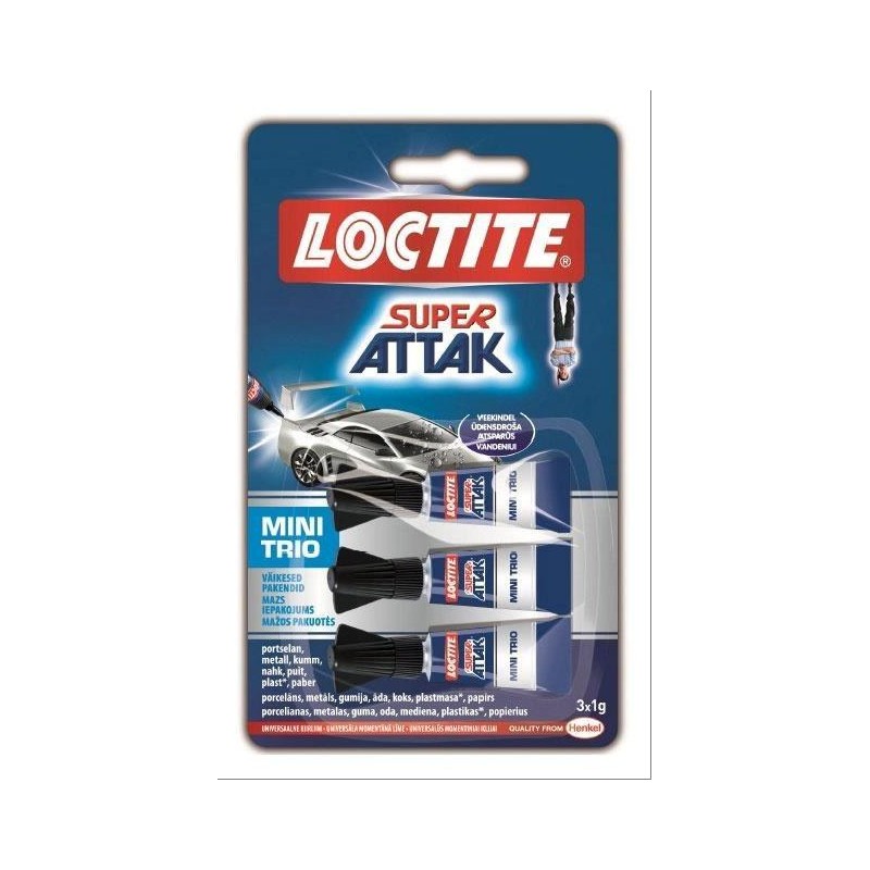 LOCTITE SUPER ATTAK ADHESIVO INSTANTÁNEO MINI TRIO 3X1GR