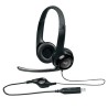 LOGITECH AURICULARES H390 DIADEMA ACOLCHADA BIAURAL ESTEREO MICRÓFONO AJUSTABLE CONTROL VOLUMEN CABLE USB NEGRO