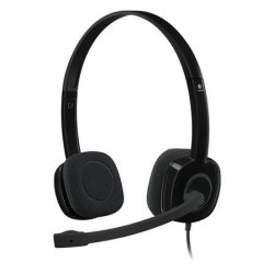LOGITECH AURICULARES MICRÓFONO C/ CABLE JACK 3.5MM H151 NEGRO