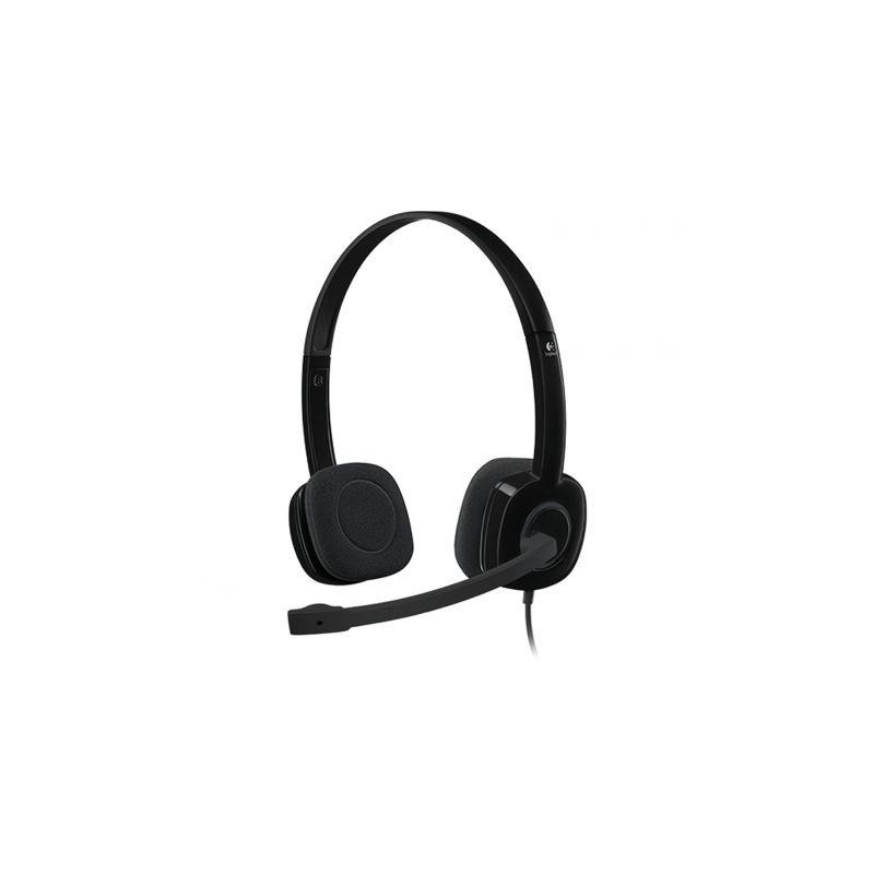 LOGITECH AURICULARES MICRÓFONO C/ CABLE JACK 3.5MM H151 NEGRO