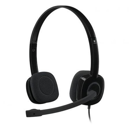 LOGITECH AURICULARES MICRÓFONO C/ CABLE JACK 3.5MM H151 NEGRO