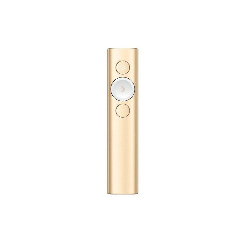 LOGITECH PUNTERO LASER SPOTLIGHT, INALÁMBRICO, 30 M., DE COLOR DORADO