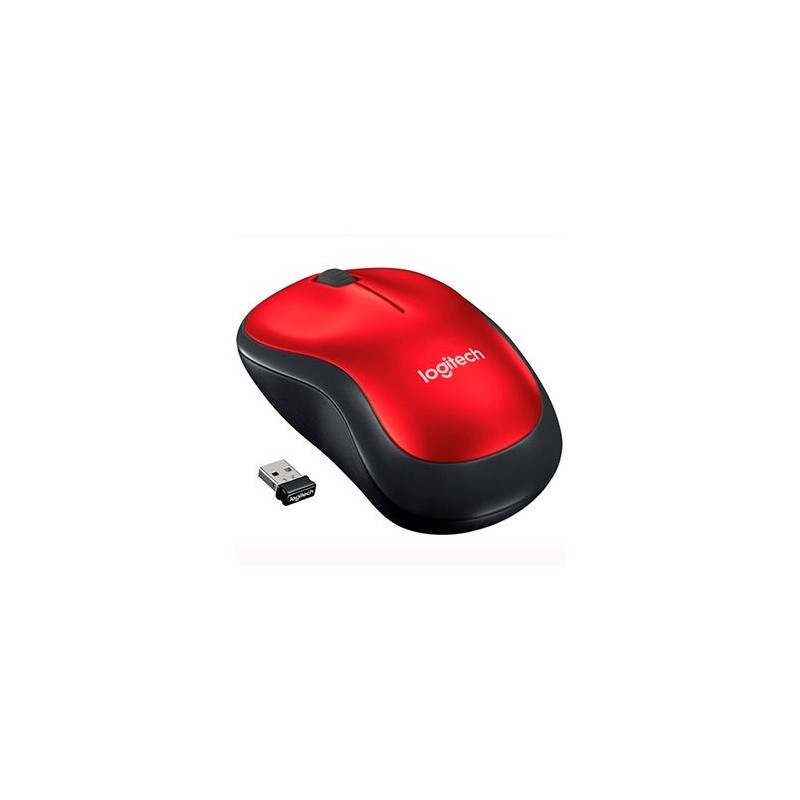 LOGITECH RATÓN M185 INALÁMBRICO 1000PPP AMBIDIESTRO 3 BOTONES COMPACTO ROJO