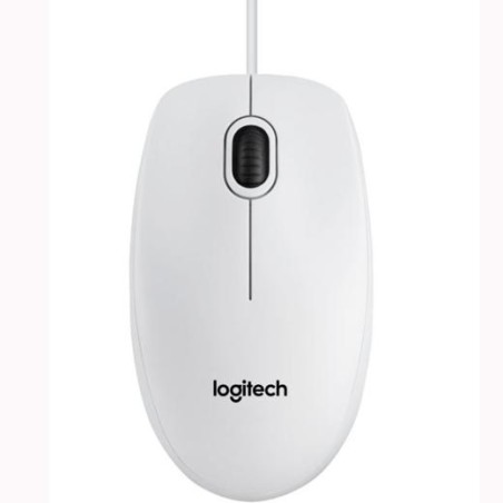 LOGITECH RATÓN B100 CABLE USB 800PPP AMBIDIESTRO 3 BOTONES BLANCO