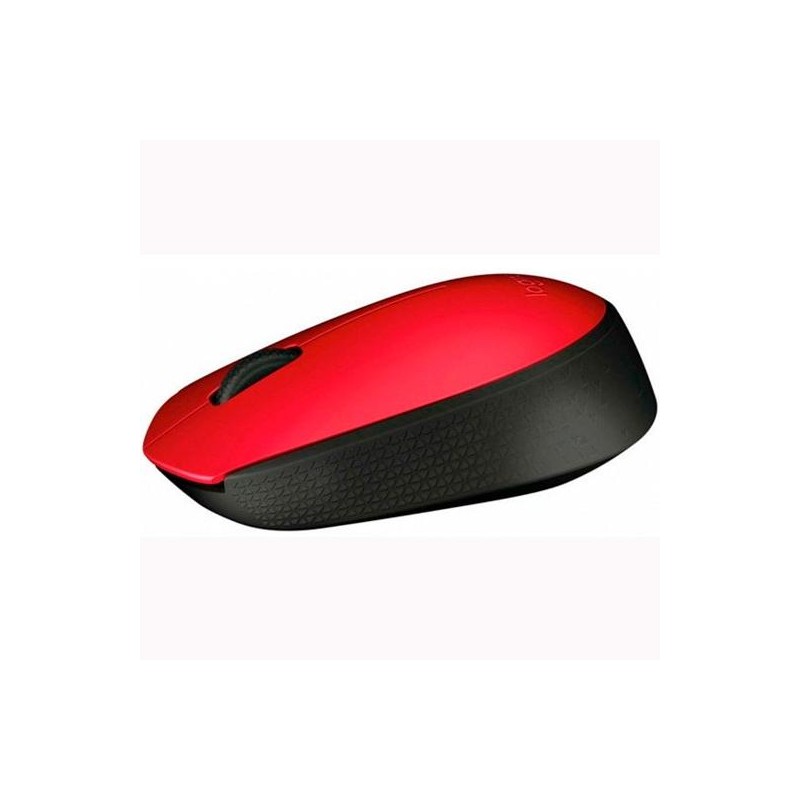 LOGITECH RATÓN M171 INALÁMBRICO 1000PPP AMBIDIESTRO 2 BOTONES ROJO