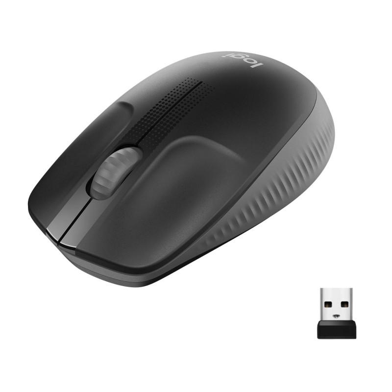 LOGITECH RATÓN M190 INALÁMBRICO 1000PPP AMBIDIESTRO 3 BOTONES NEGRO/GRIS