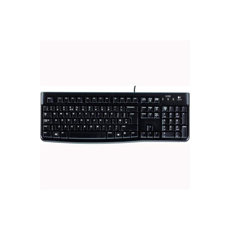 LOGITECH TECLADO K120 CABLE USB QWERTY ESPAÑOL NEGRO