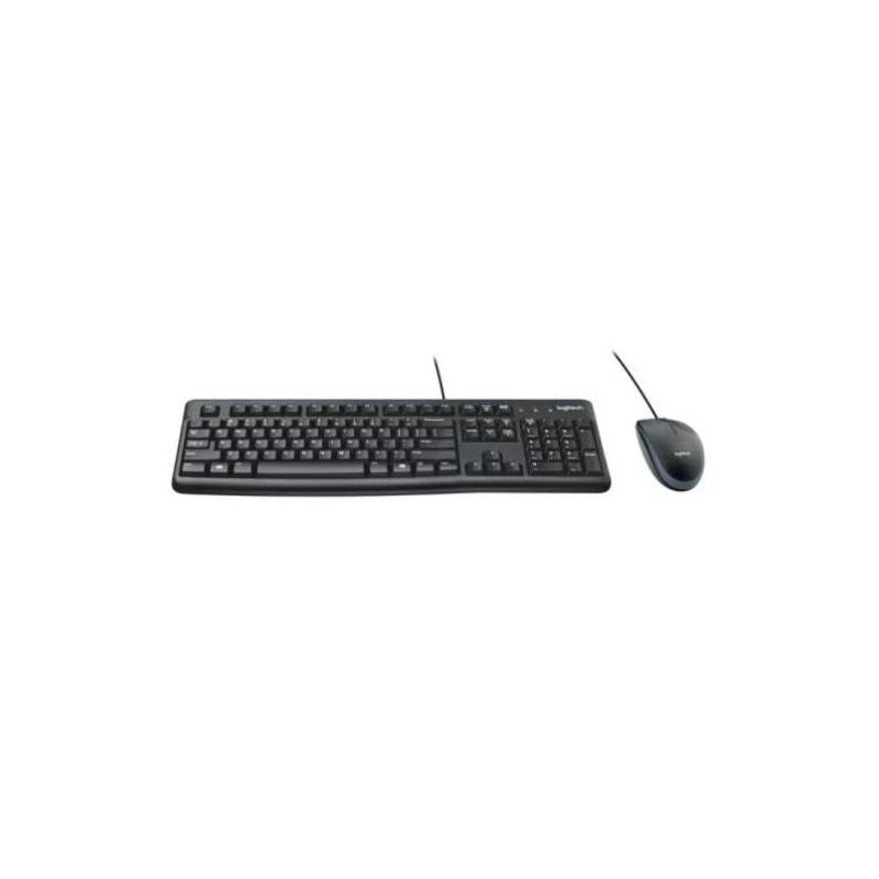 LOGITECH COMBO TECLADO ESTÁNDAR + RATÓN DESKTOP MK120 CABLE USB ANTISALPICADURAS QWERTY ESPAÑOL NEGRO