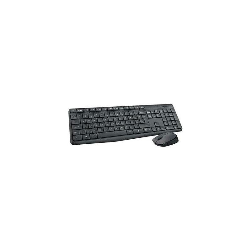 LOGITECH COMBO TECLADO + RATÓN MK235 INALÁMBRICO 2.4GHZ QWERTY ESPAÑOL NEGRO