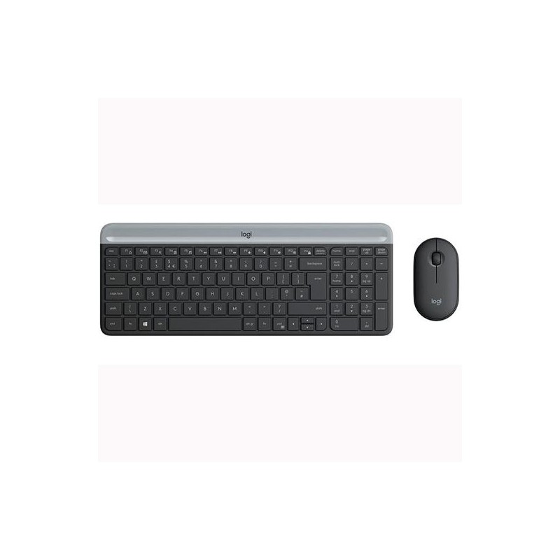 LOGITECH COMBO TECLADO + RATÓN MK470 INALÁMBRICO GRIS GRAFITO