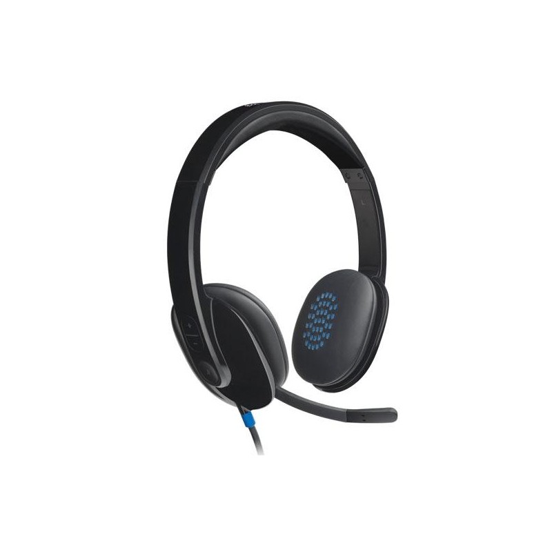 LOGITECH AURICULARES BIAURAL ESTEREO CON MICRÓFONO AUDIO DE ALTO RENDIMIENTO CON SUPRESION DE RUIDOS, USB - H540