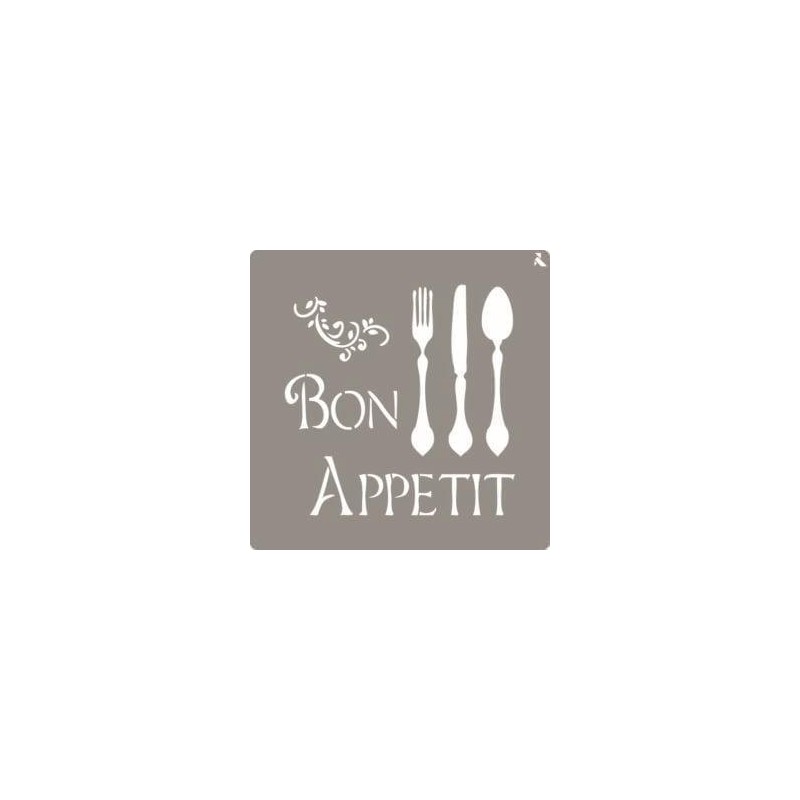 LA PAJARITA STENCIL ST-07 PLANTILLA DECORATIVA MODELO BON APPETIT