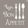 LA PAJARITA STENCIL ST-07 PLANTILLA DECORATIVA MODELO BON APPETIT