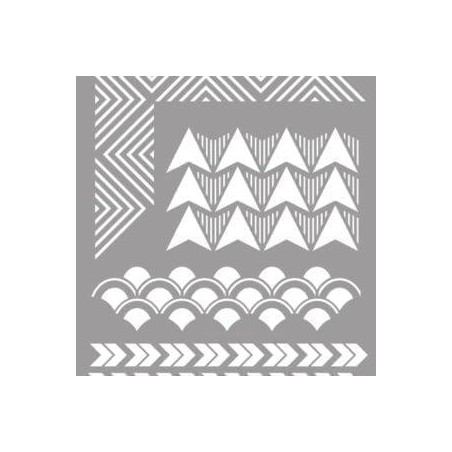 LA PAJARITA STENCIL ST-21 PLANTILLA DECORATIVA MODELO GEOMETRIC