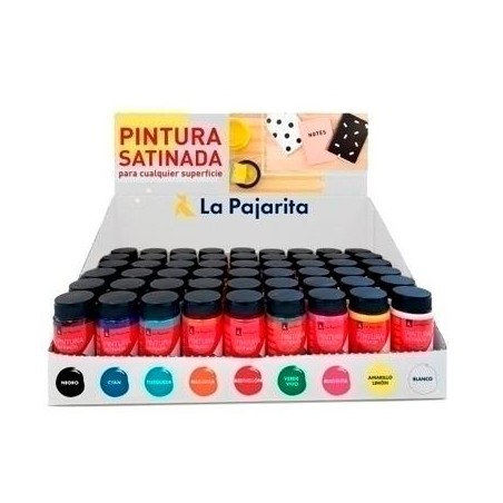 LA PAJARITA PINTURA SATINADA BOTE DE 35ML COLORES SURTIDOS EXPOSITOR SOBREMESA 54UD
