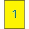 APLI ETIQUETAS ADHESIVAS 210X297MM LÁSER C/RECTOS 1 X 20H AMARILLO FLUORESCENTE