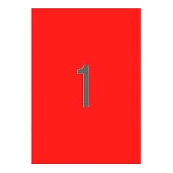 APLI ETIQUETAS ADHESIVAS 210X297MM LÁSER C/RECTOS 1 X 20H ROJO FLUORESCENTE