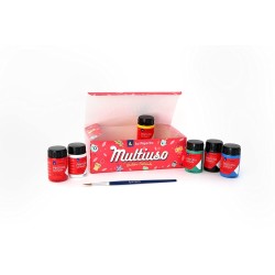 LA PAJARITA TÉMPERA ESCOLAR BOTE DE 35ML CON PINCE COLORES SURTIDOS KIT 6U