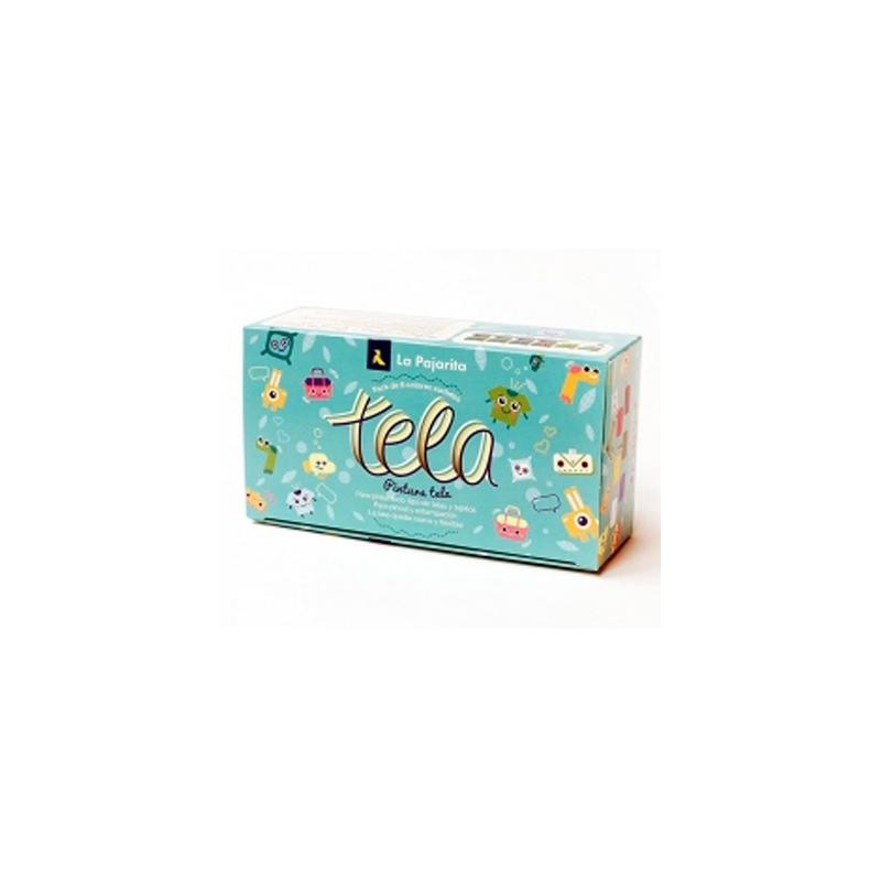 LA PAJARITA KIT SURTIDO PARA TELA BOTE DE 25ML COLORES SURTIDOS CON PINCEL -6U-